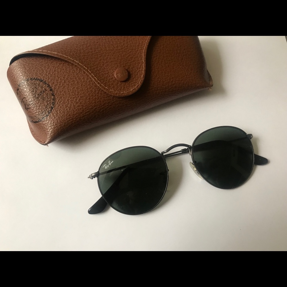 Round Ray Ban gunmetal